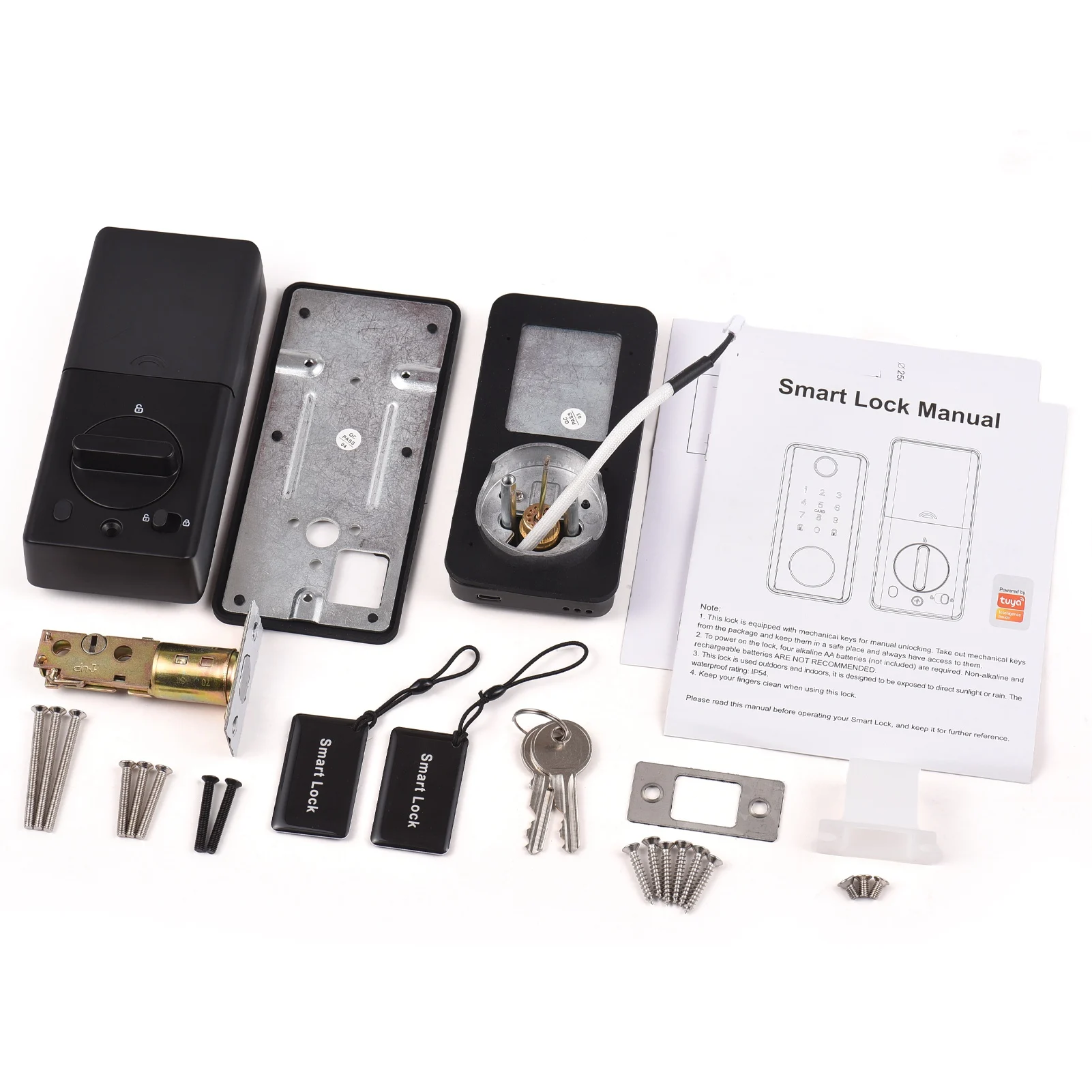 

Smart Lock BT Keyless Entry Door Lock APP Fingerprint Password Mechanical Key 5 Unlocking Methods Aluminum Alloy Door Lock
