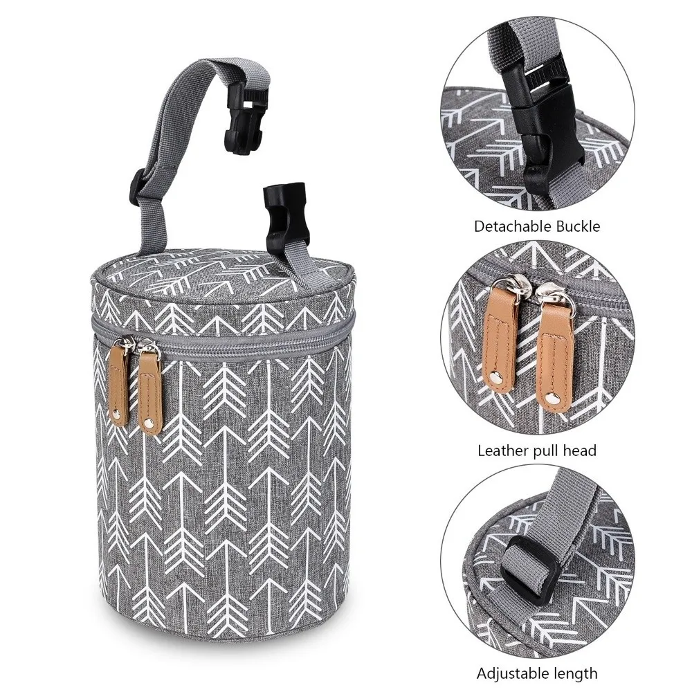 Thermal Insulation Stroller Hanging Bag Hanging Design Large Capacity Insulated Breastmilk Cooler Bag Waterproof Travel Carrier