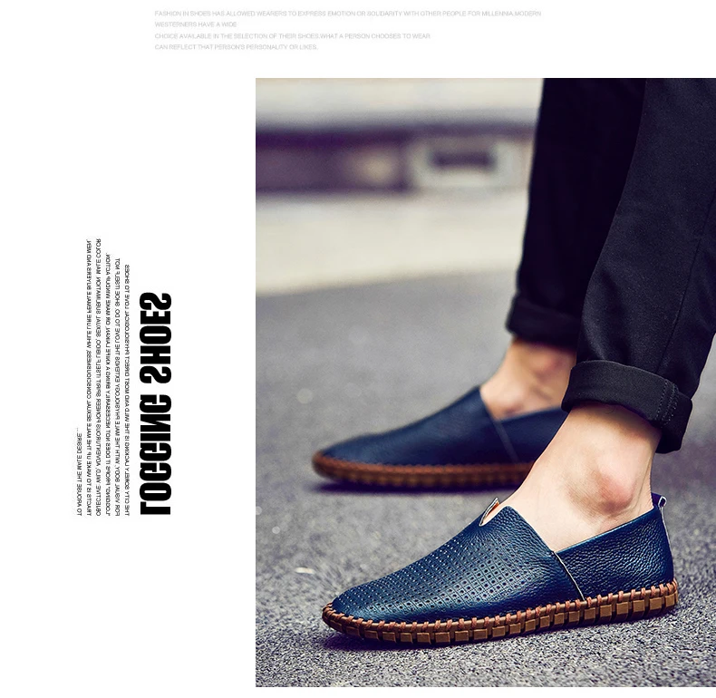 Mode männer Fahren Schuhe Handgemachte Leder Männer Müßiggänger Weiche Atmungsaktive männer Casual Schuhe Zapatillas Hombre Große Größe 38-48 – Detail 25
