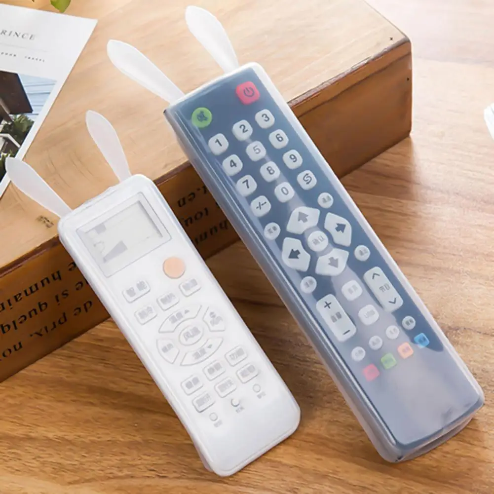Creative Remote Control Protector Dust Cover Rabbit Ears Cartoon Funny Wear Resistance Cute Remote Control Case