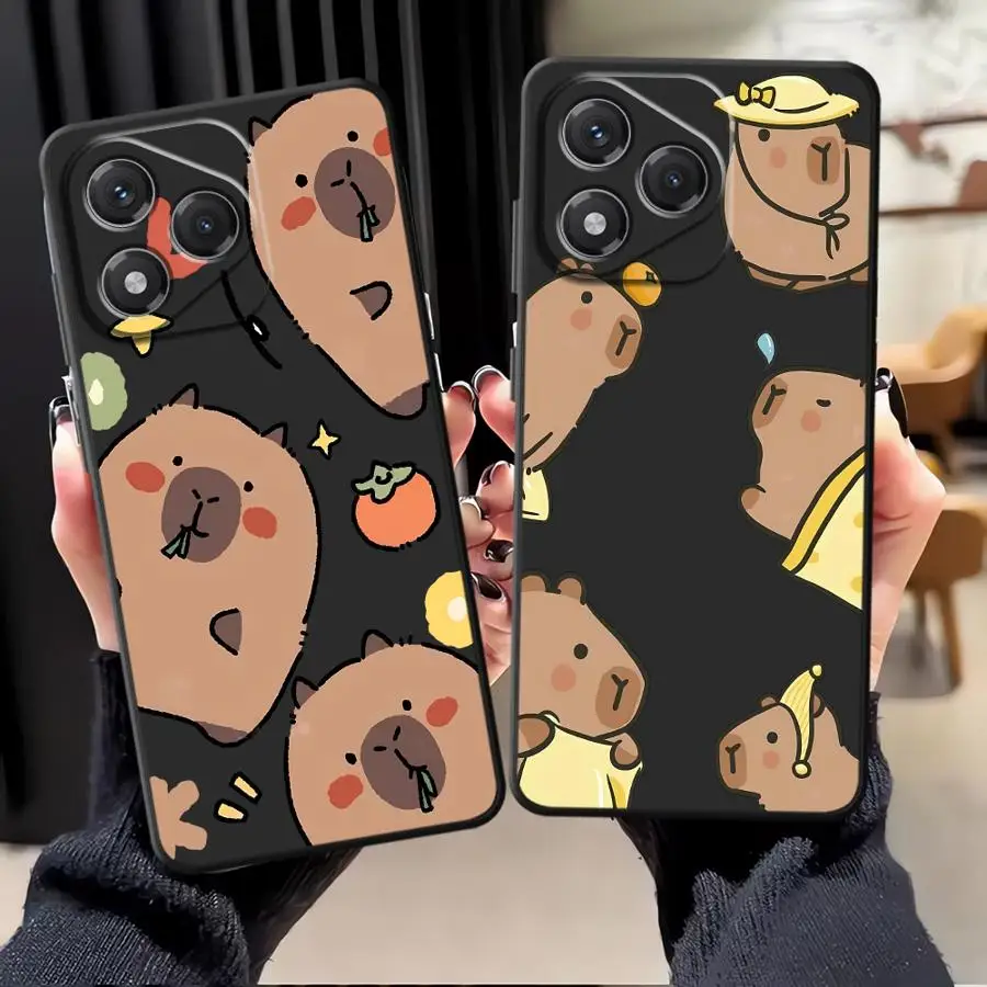 เคสสำหรับ Honor X8 X7 70 X9a X7a X9c 8X 90 Lite X9 ฝาหลังโทรศัพท์แบบนิ่ม ลายน่ารัก ตลก คาปิบารา