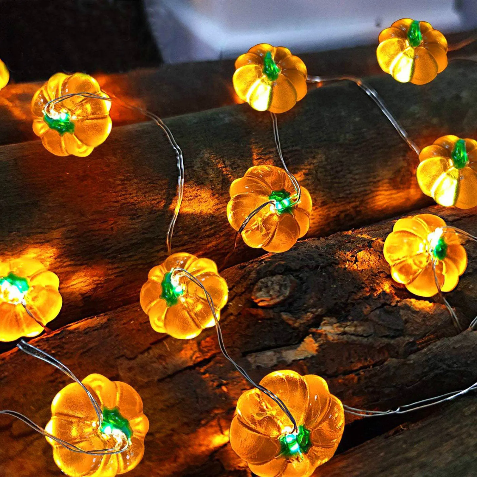 Pumpkin Horror Eyeballs LED String Lights Portable USB 20 40 Leds Halloween Party Decoration For Home bar Atmosphere Decor