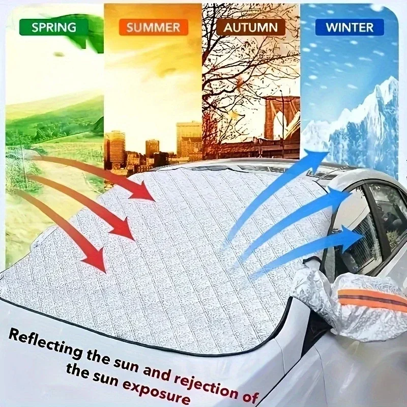 Car Windshield Snow Cover Ice Frost Prevention Winter Accessories Side Window Glass Protection Sunshade Car Cover Exterior Parts