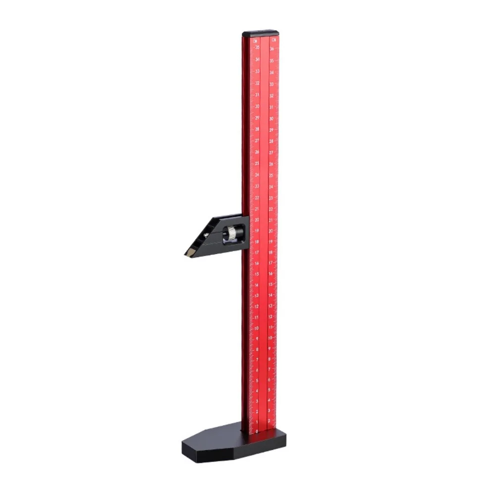 Precision Woodworking Height Ruler Featuring Clear and Standardized Dual Scales with Smooth Fine Tuning Device