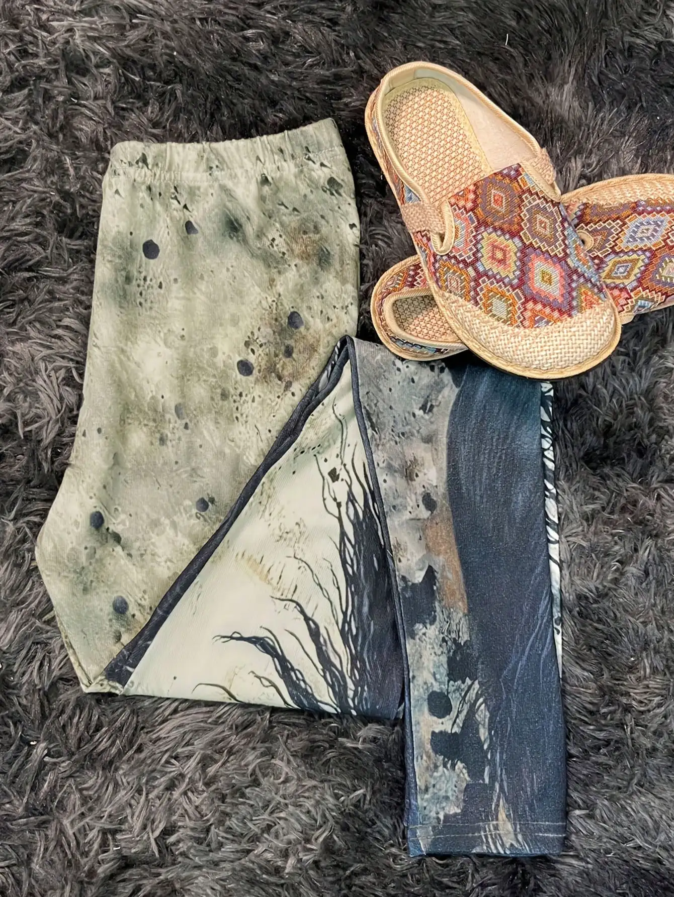 กางเกงขายาวทรงหลวมเอวสูงสำหรับผู้หญิงไซส์ใหญ่