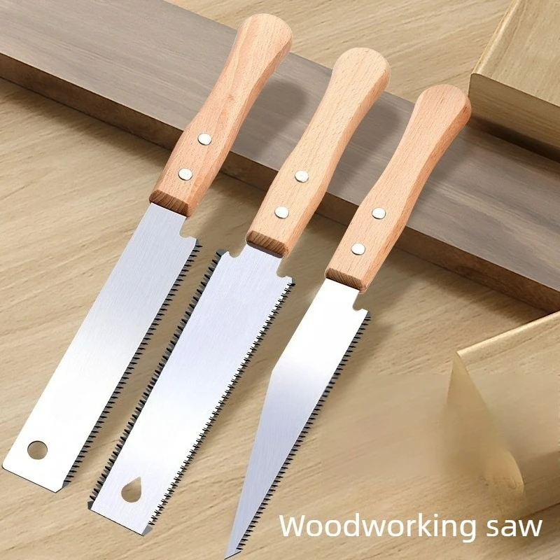 1PC Hand Held Wood Saw Fine Tooth Pull Saw Portable Cutting Tool for Wood Tree Cutting Household Mini Hand Saw