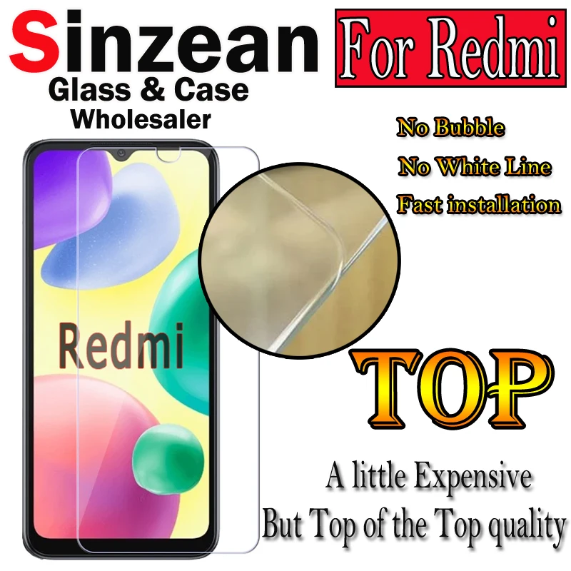 50/100pcs For Xiaomi Redmi Note 13 Pro Note 12s Note 11 Note 10 Pro Redmi 12C 11A 10A TOP Clear Tempered Glass Screen Protector