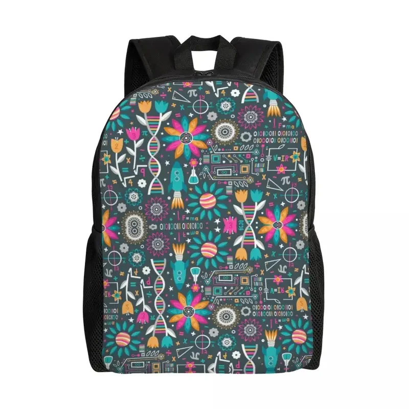 

Custom Flowers And Stems Travel Backpack School Computer Bookbag Chemistry Biology Science Teacher College Student Daypack Bags