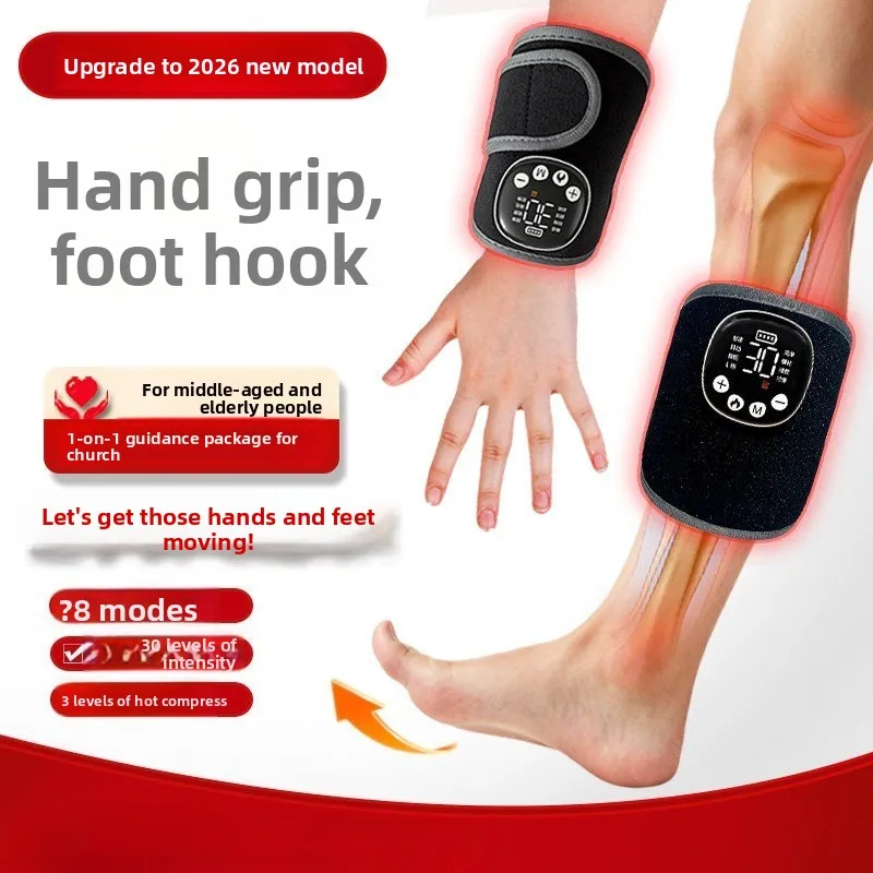 Stroke Hemiplegia Rehabilitation Trainer Hand & Foot Rebuilding Finger Grasping Leg Muscle Massager