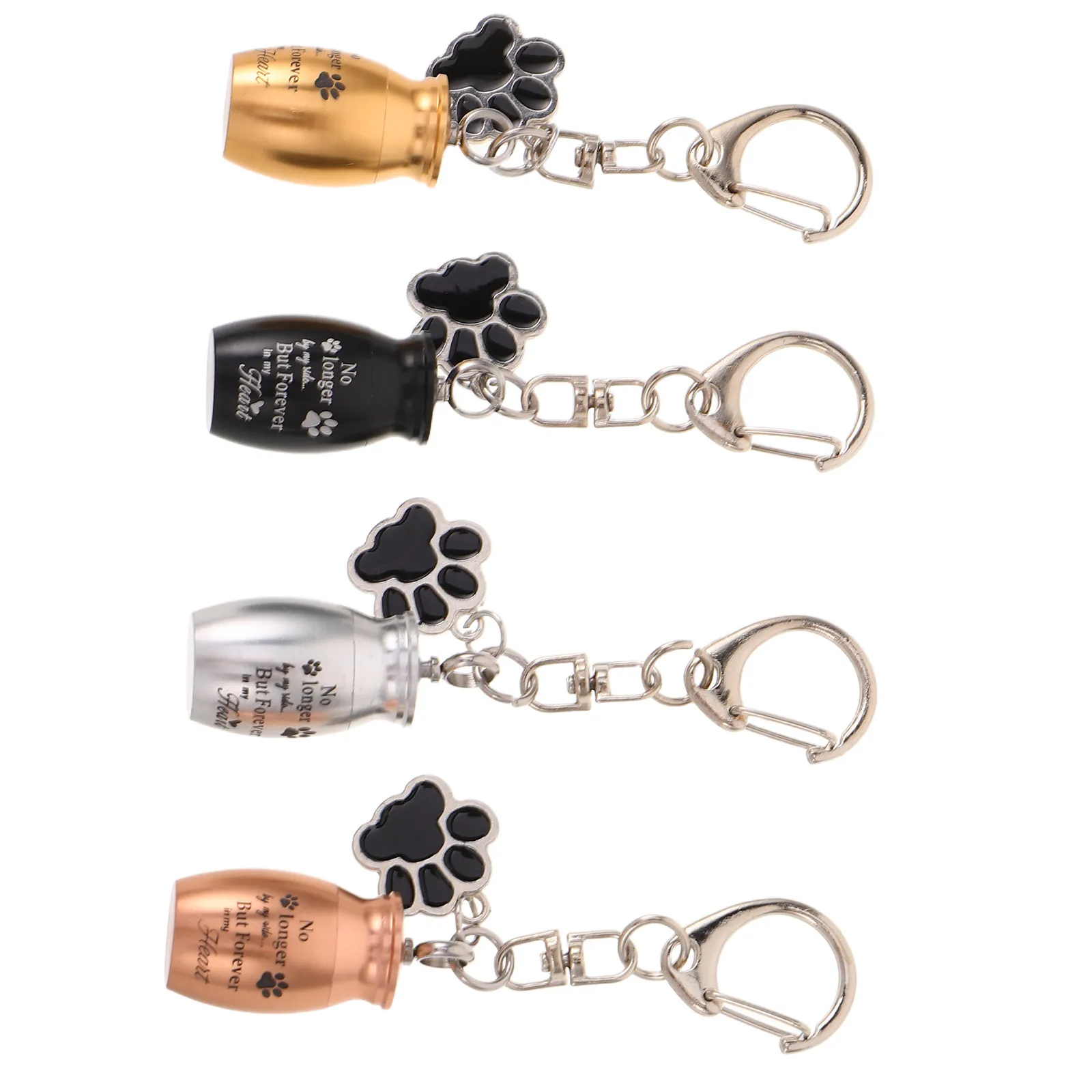 

Набор из 4 брелоков-урн для домашних животных: памятный кулон с отпечатком лапы собаки/кошки, ювелирное украшение для кремации, держатель для праха, сувенирная коробка-урна для питомца