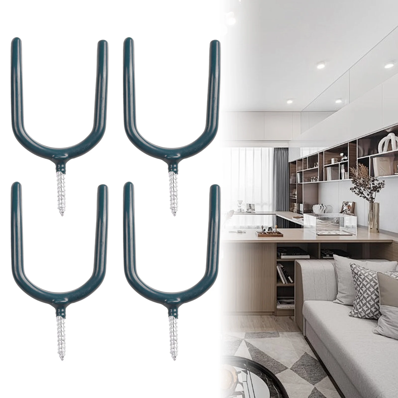 محاور تنظيم المحور المرتبة، منظمات المرآب شديدة التحمل، سهلة التركيب، حزمة خطافية معلقة للحديقة تحتوي على #5