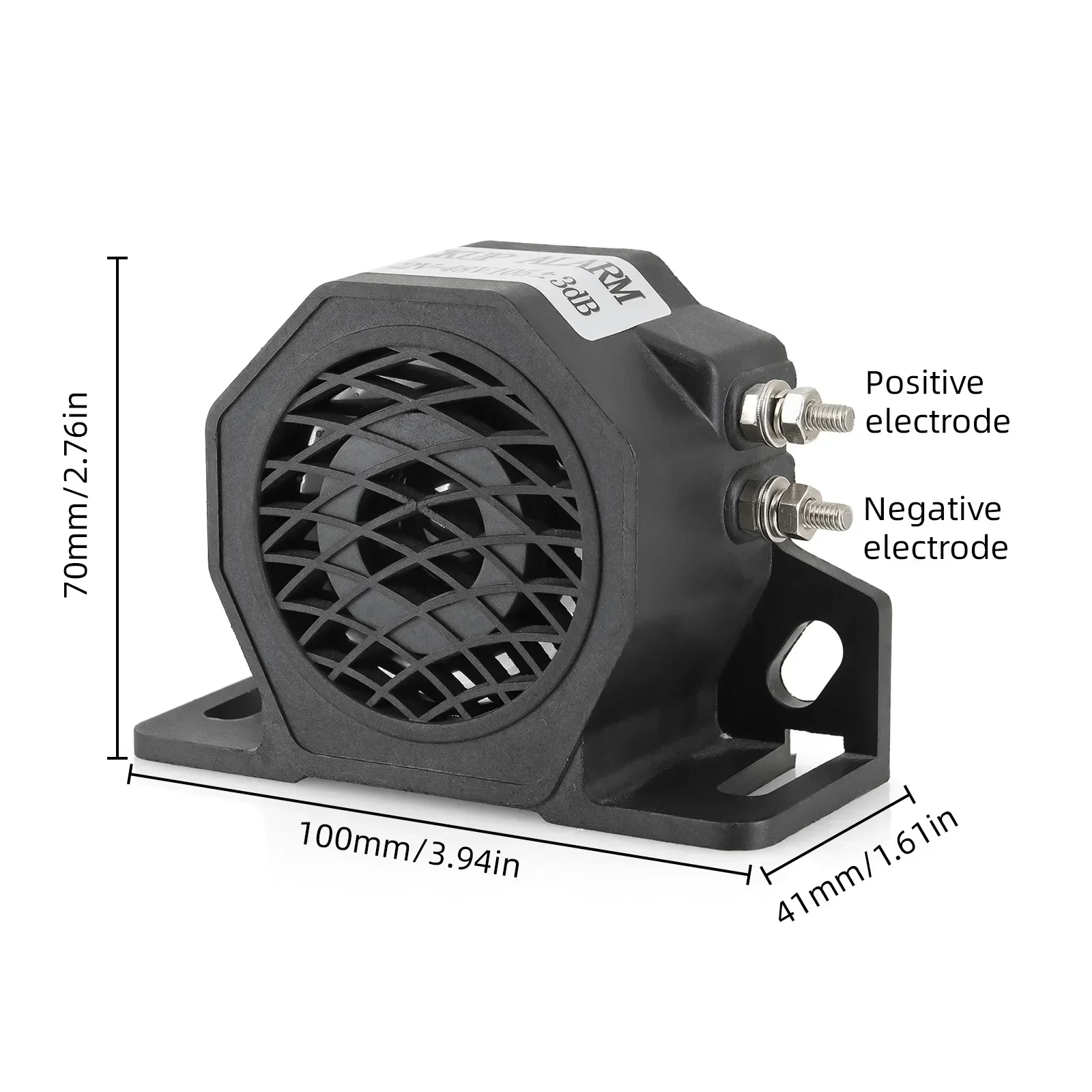 12V-48V Reversing Alarm 105dB Car Reversing Buzzer Sound Alarm Truck Backup Alarm Engineering Forklift Waterproof Warning Horn