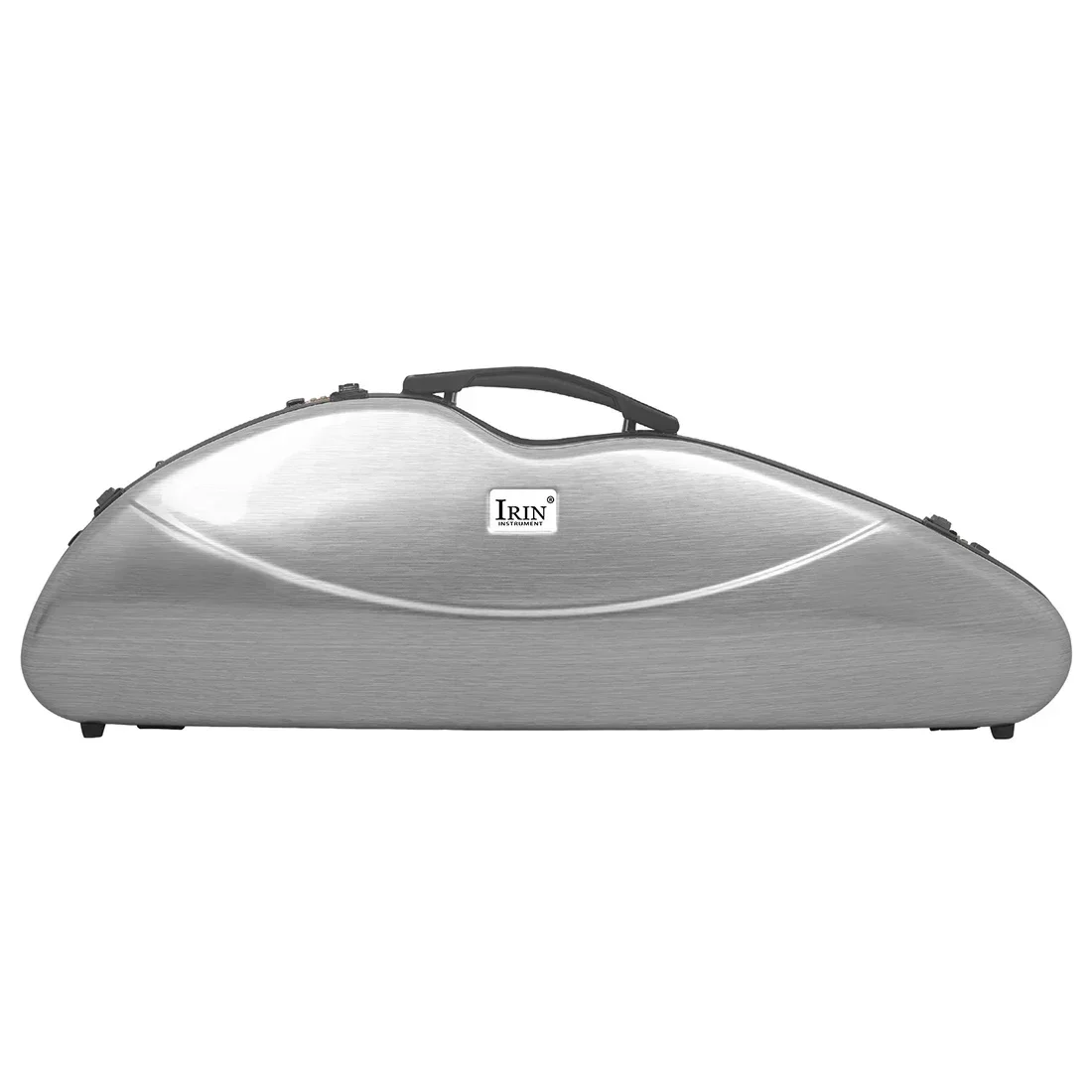 IRIN Carbon Fiber Violin Case Hard Shell with Hygrometer Super-Light Triangular Violin Box for 4/4 Violin Carrying Suitcase