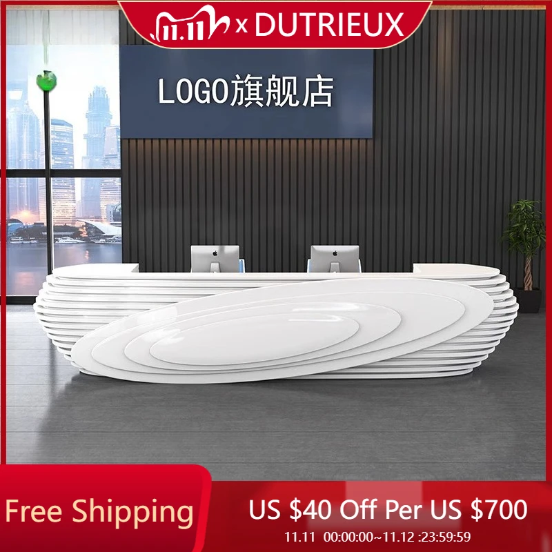 

Design Modern Reception Desks Counter Front Desk Display Two People Reception Desks Salon Desk Schreibtisch Office Furniture