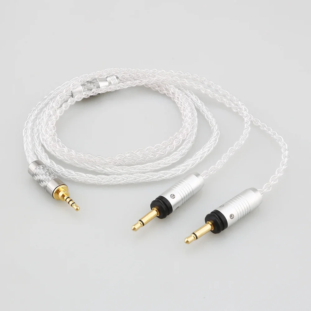 High Quality HIFI 8 Core 99% 7n Pure Silver Earphone Cable For Focal Clear Elear Elex Elegia Stellia Celestee Radiance
