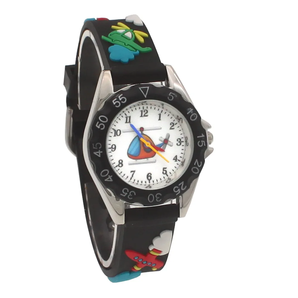 Fashion Boys Girls Cartoon Watch Silicone Strap Quartz Watches Children Kids Gifts Students Digital Wristwatch