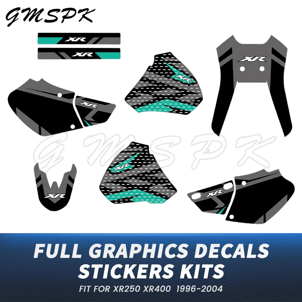 Full Set Thickened Decor Graphics Decals Stickers Motorcycle Background Fit for Honda XR250 XR400 XR 250 400 1996-2004