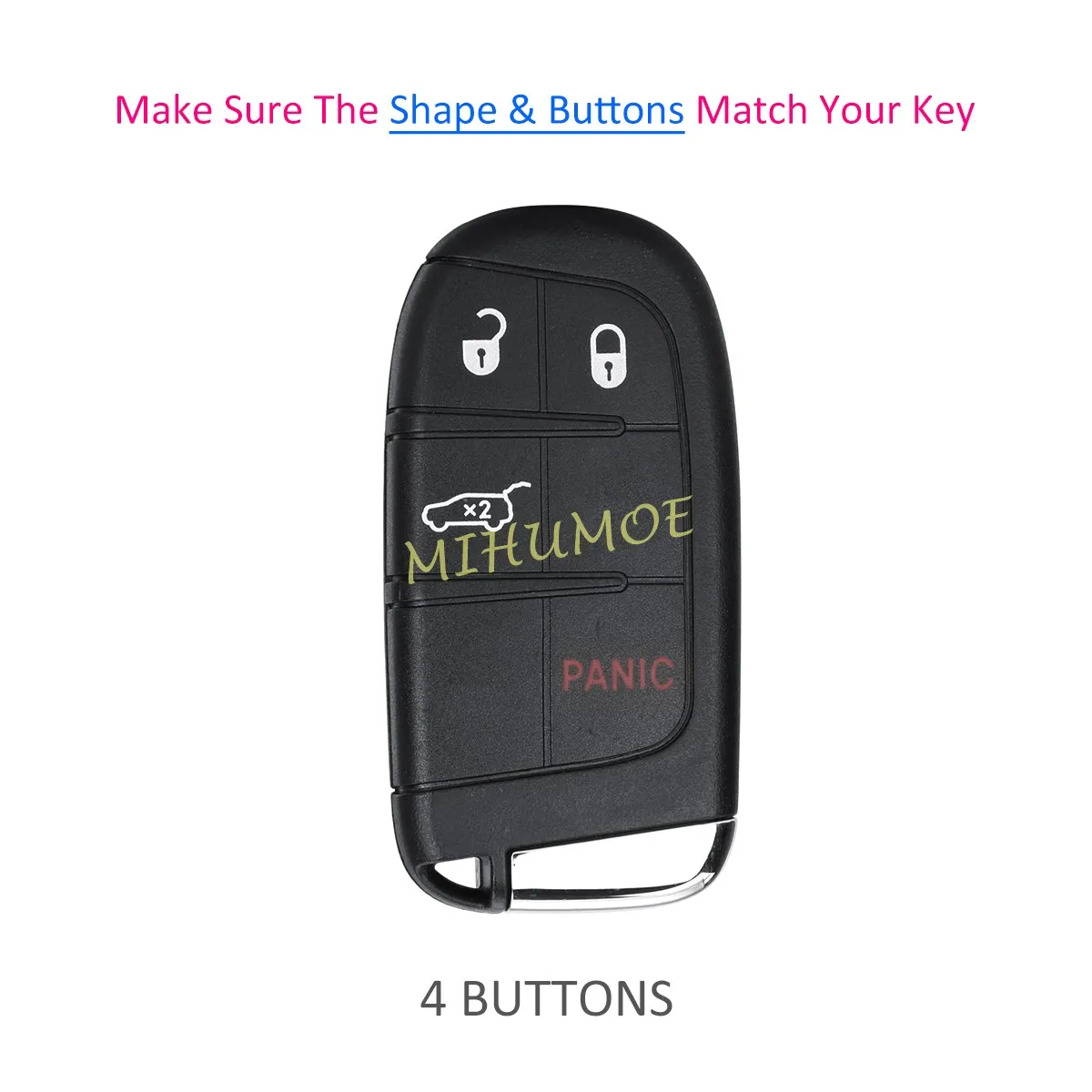 Remote 4 Buttons Key Case Keychain Shell Fob For Jeep Renegade Compass Chrysler 200 300 Dodge Charger Silicone Key Holder Cover