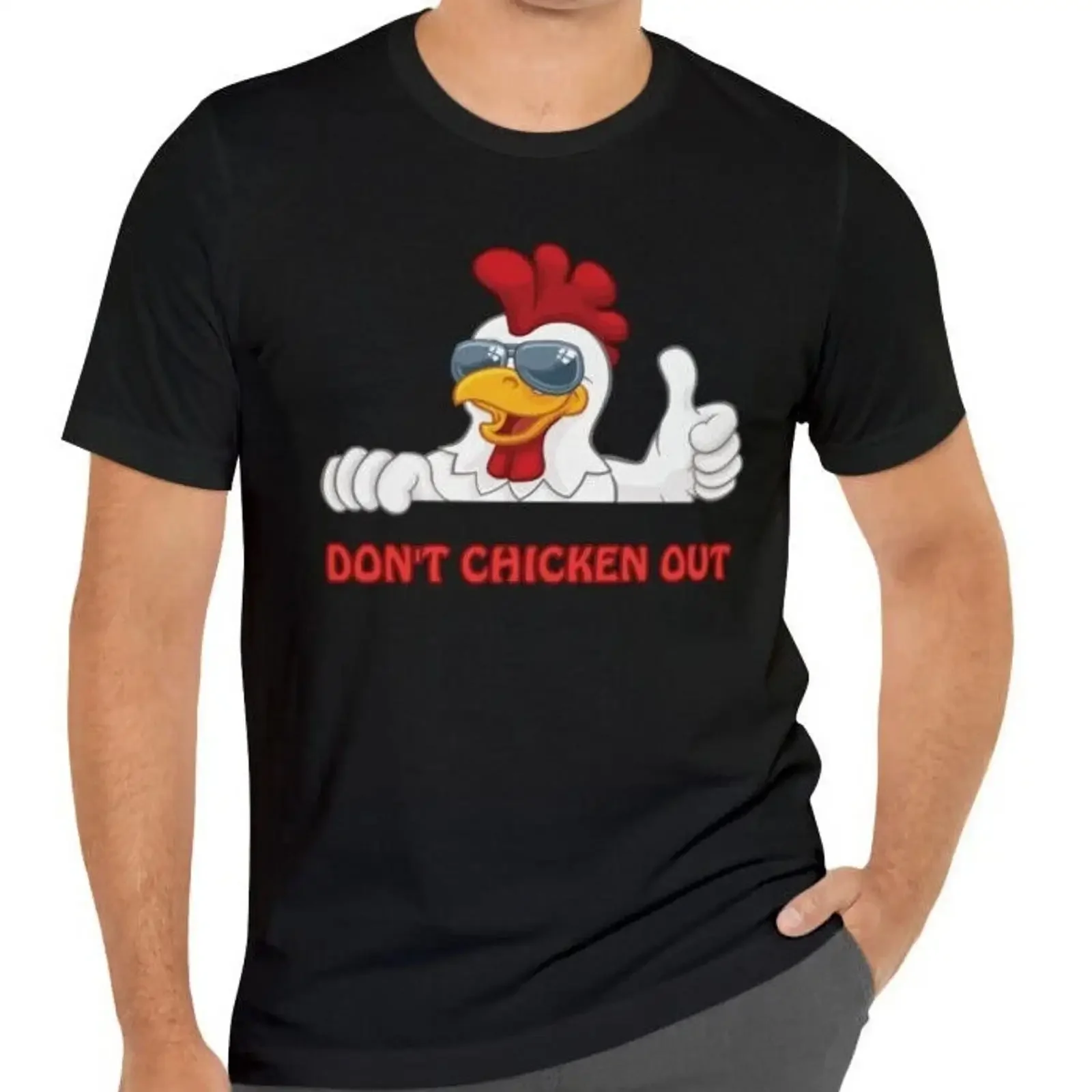 Don't Chicken Out Funny Sarcastic  T Shirt vintage Washed Versatile Breathable Casual Stretched streetwear fashion homme