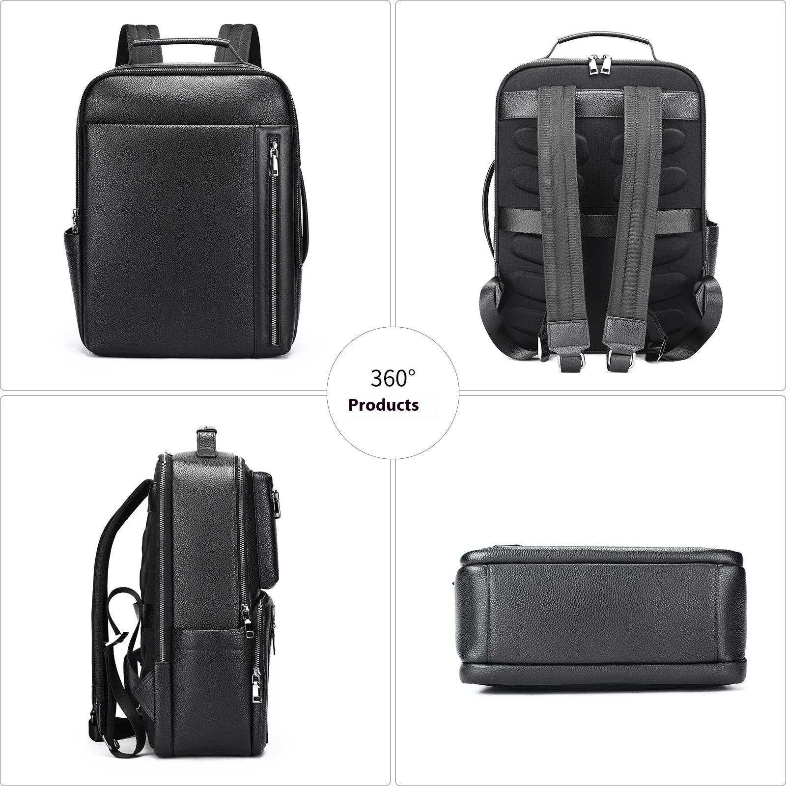 New Arrival Men's Genuine Leather Casual Backpack