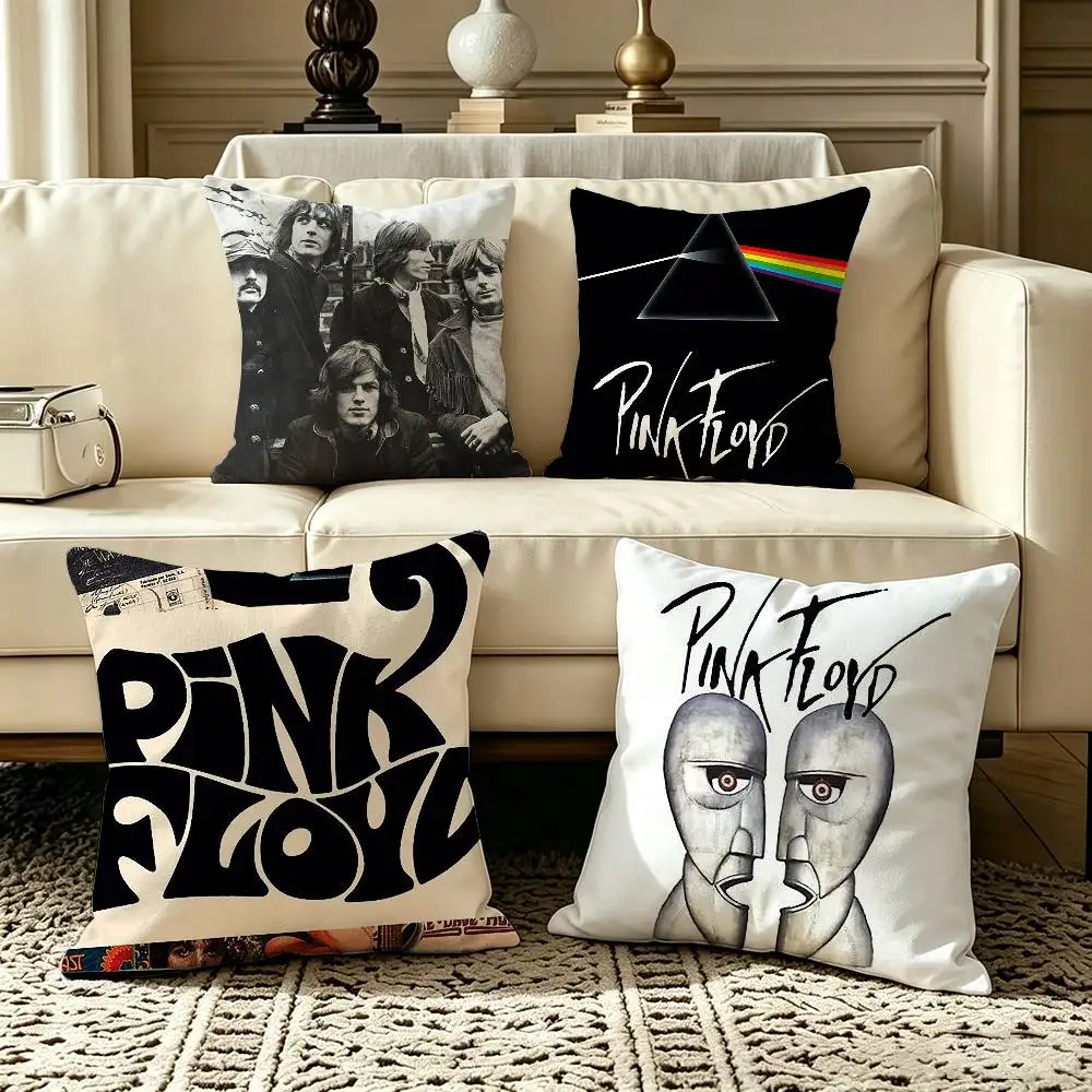 Rock Band Pink Floyd Artistic  Square Double-Sided printed Pillow Case Bedroom Bedside Pillow Sofa Cushion Cover