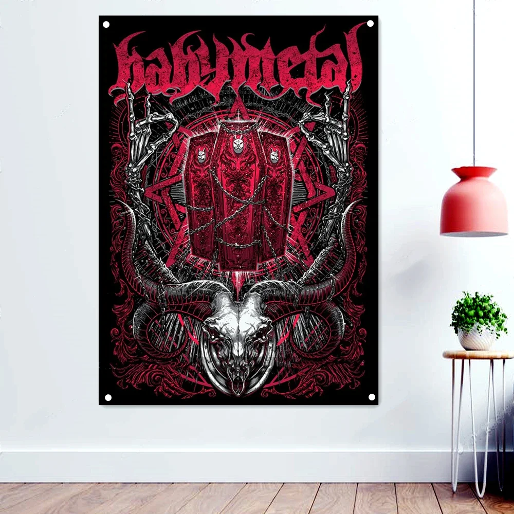 Babymetal Death Metal Artist Poster Wallpaper Vintage Rock Band Music Banners Bloody disgusting Tattoos Art Flag Wall Decoration