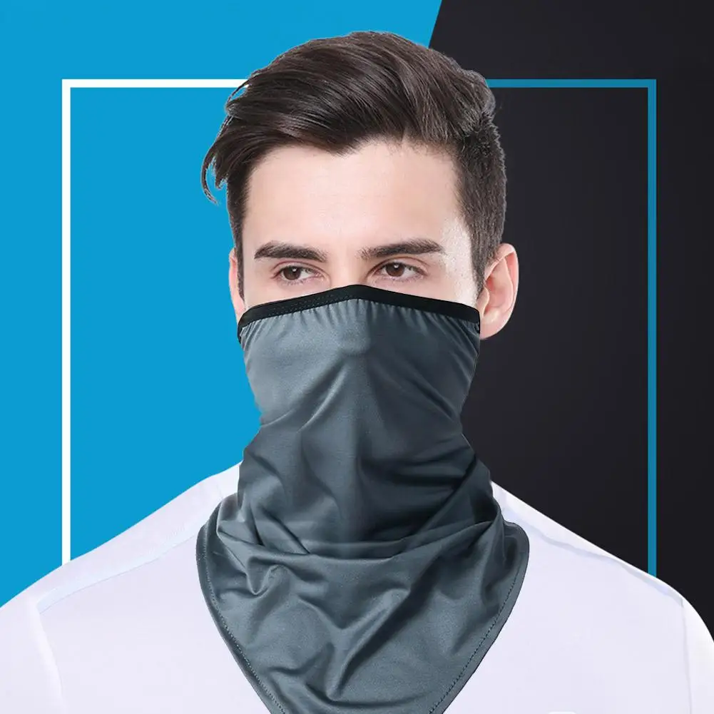 Bandana esportiva para homens e mulheres, máscaras faciais, caça, caminhadas, resfriamento, respirável, orelha suspensa, lenços protetor solar, lenço de bicicleta de verão