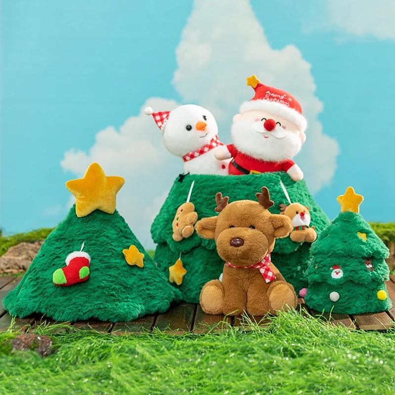 Surprise Christmas Gift Creative Christmas Tree Animal Plush Doll Romantic Valentine's Day Gift Couple Gift Holiday Gift
