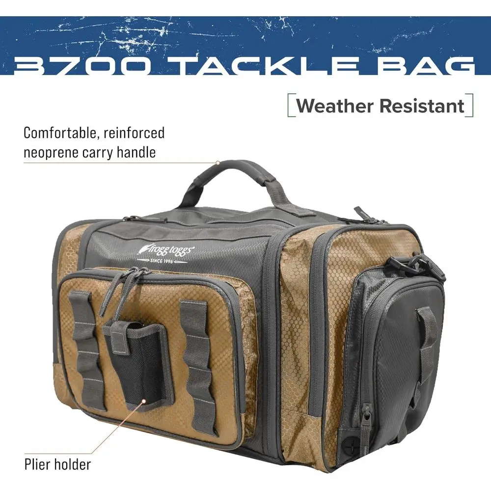 FROGG TOGGS Borsone per attrezzatura da pesca resistente, include vassoi per esche, blu, 3600