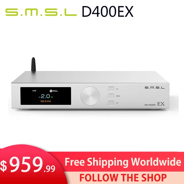 Smsl D400ex Audio Dac 1*ak4191 2*ak4499ex Flagship Dac Chips Opa1612a  Lme49720 Xu316 Mqa-cd Dsd512 32bit/768khz Blutetooth - Digital-to-analog  Converter (dac) - AliExpress