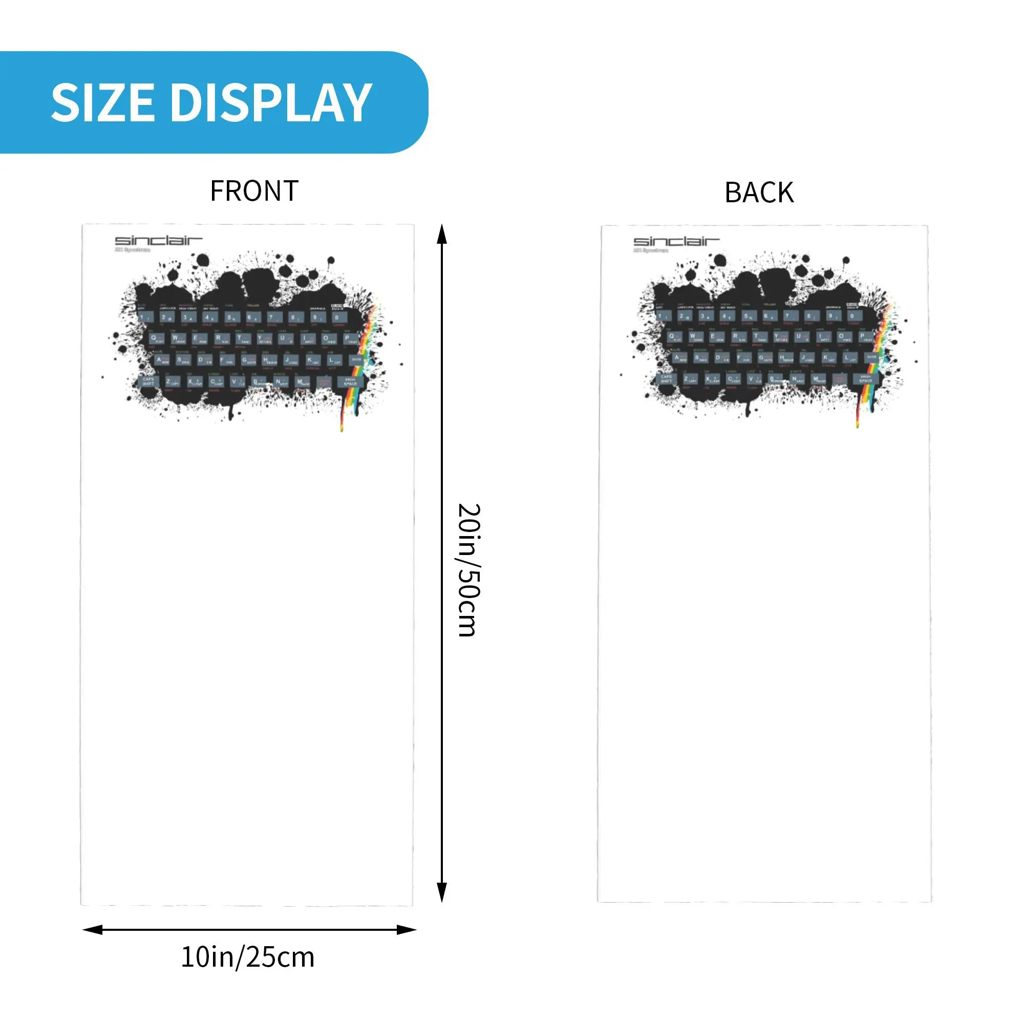 Retro Gaming Art - ZX Spectrum Bandana غطاء الرقبة المطبوع قناع التفاف وشاح دافئ بالاكلافا ركوب الدراجات للرجال والنساء البالغات في الشتاء