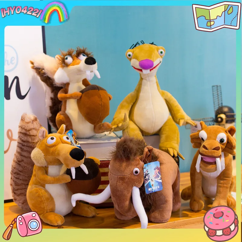 Peluche de Scrat, personaje de la serie de anime Ice Age, suave y relleno, ideal como muñeco decorativo para el hogar, objeto de colección y regalo para los fans adultos.