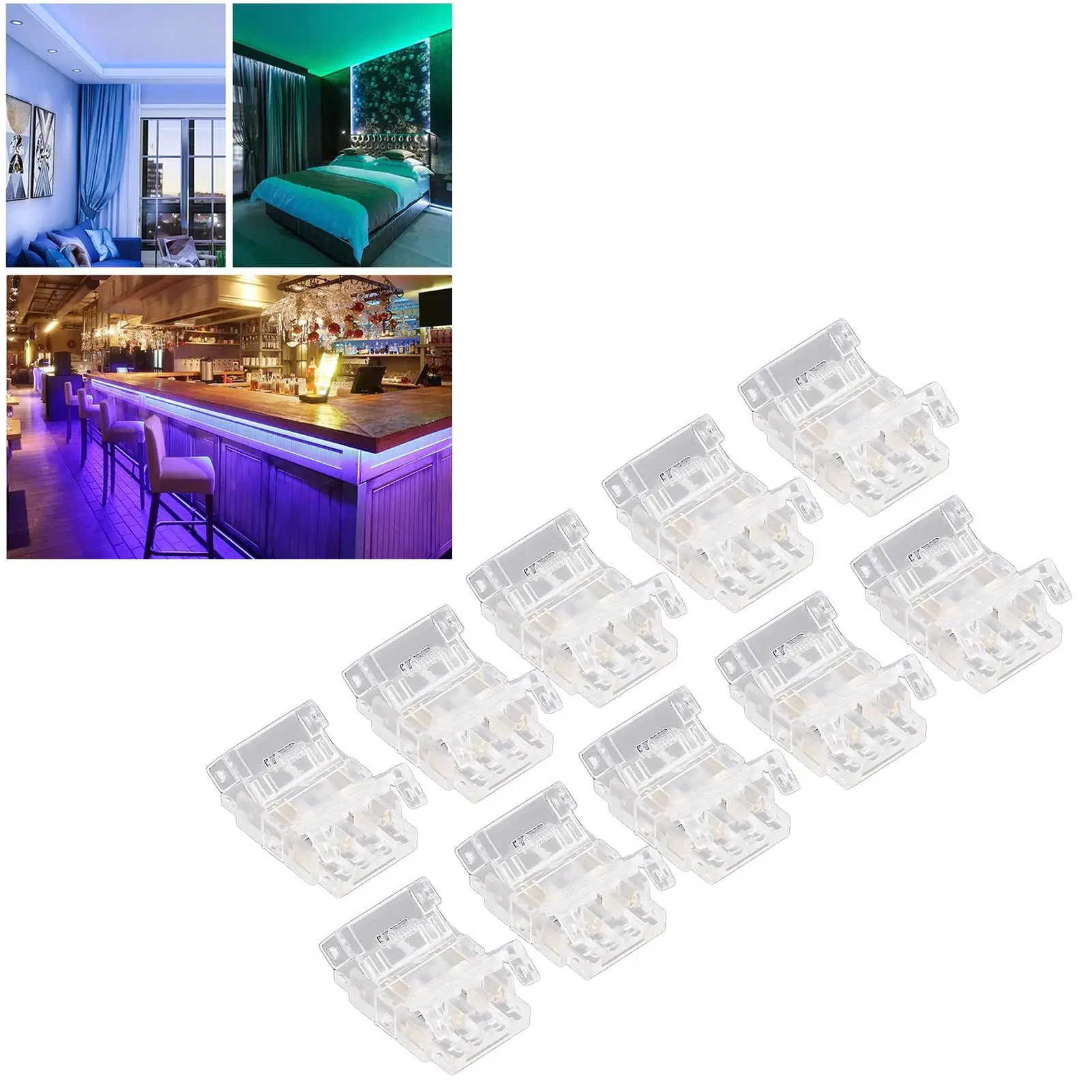 LED Strip Wire Connectors Solderless Gapless for home Lighting