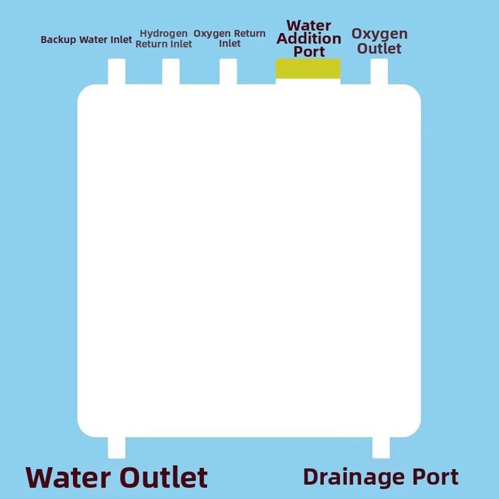 4.5L HDPE Water Storage Unit for Hydrogen Rich Water Generation in Electrolyzer Systems and Electrochemical Hydrogen Equipment