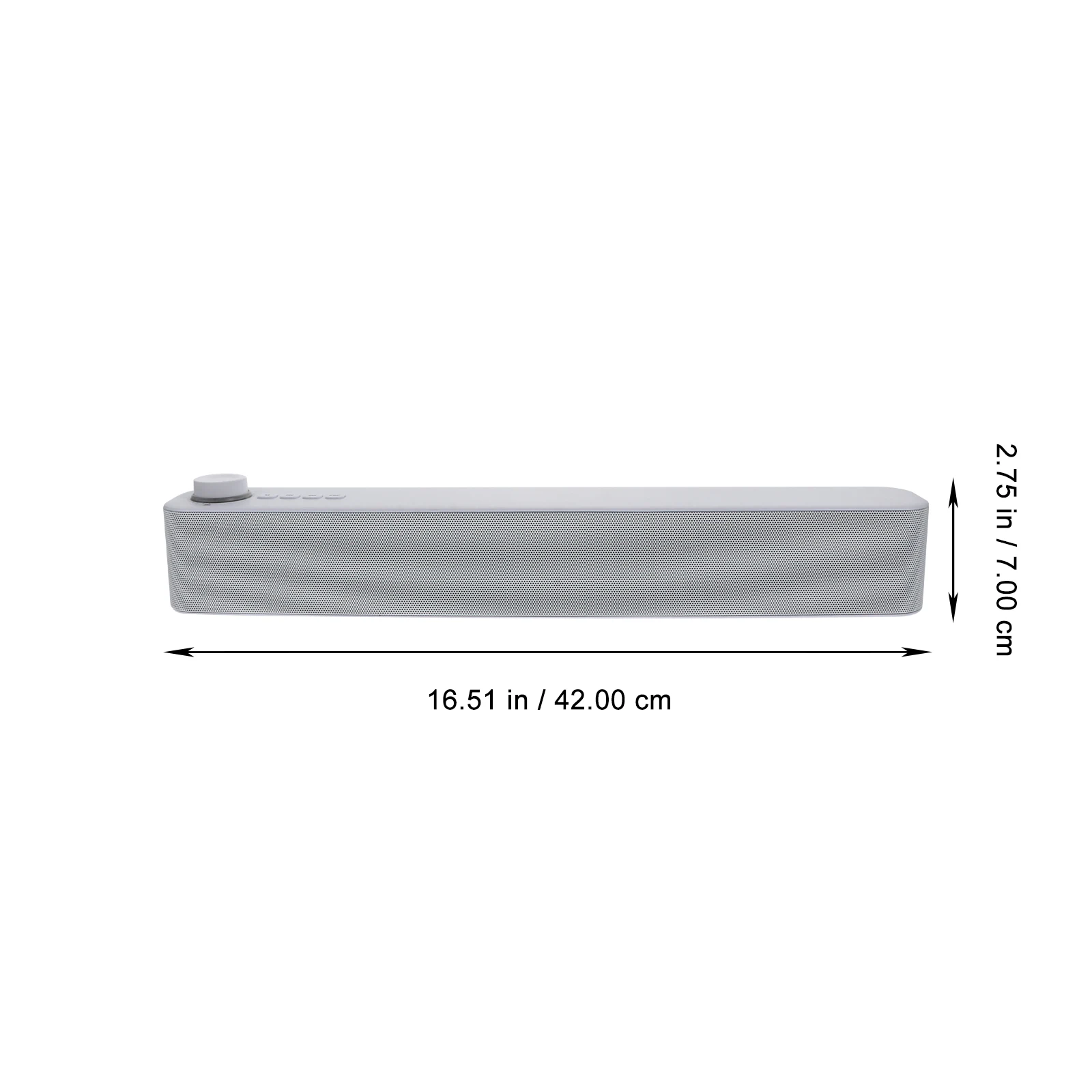 

1pc Wireless Speaker Computer Voice Bar Hands-Free Mic U Disk AUX Ports White Music Speaker For