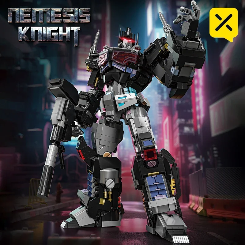 

DIY Optimus Prime Transformer Строительные кирпичи 2045 шт. Высококачественный АБС-материал Сложная сборка для коллекционного подарка на день рождения