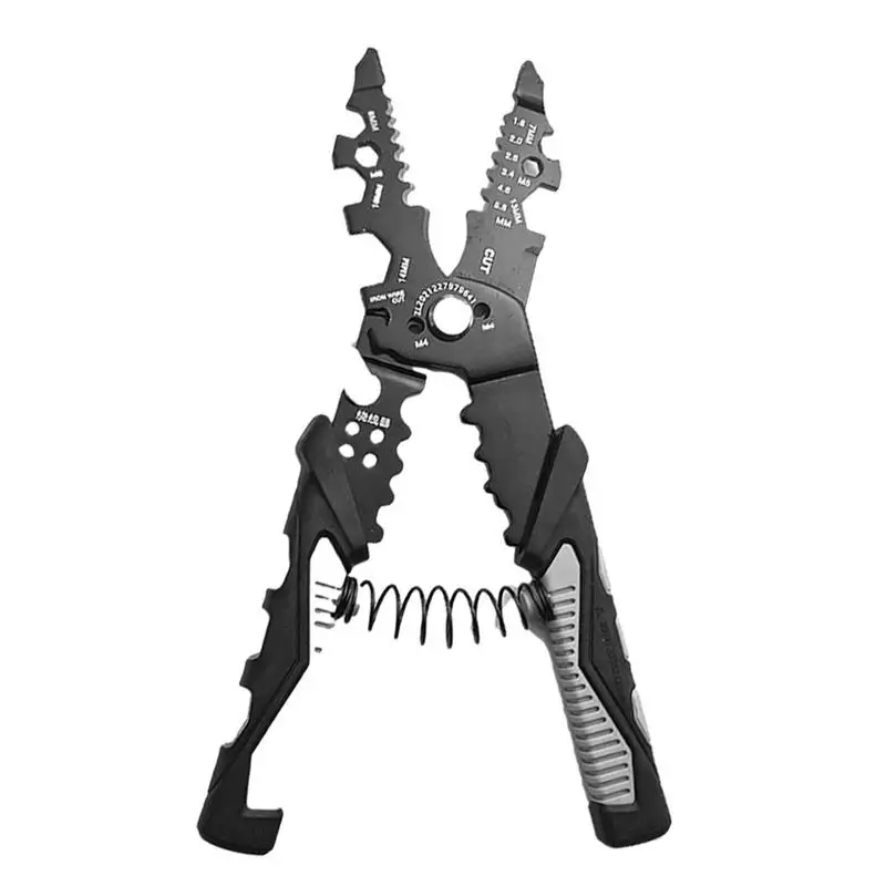 Fio Stripping Tool Cable Alicate, Crimping Splitting, divisor de fio Crimper, aço forjado, garagem, casa, fábrica