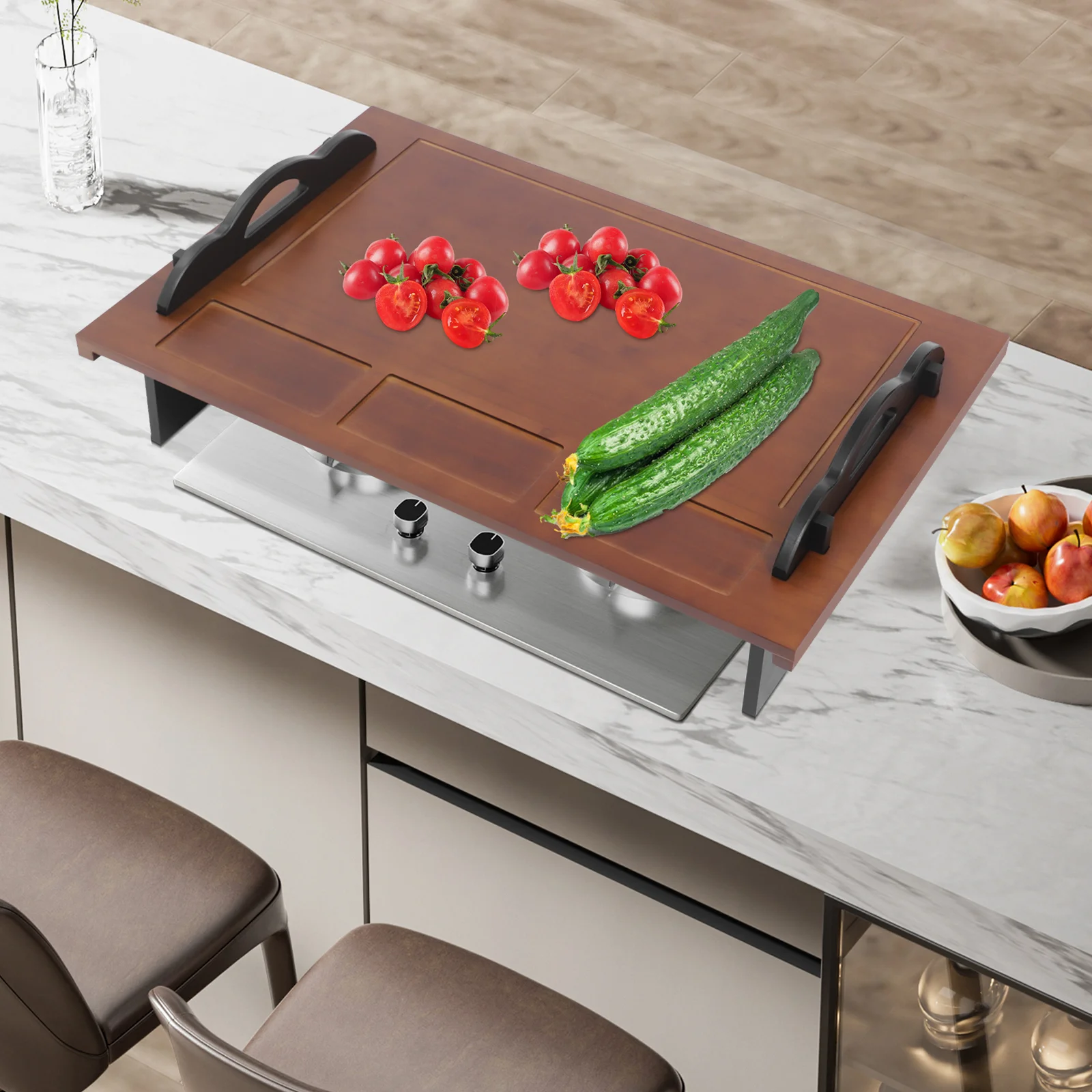 

For Gas & Electric Stoves Stove Top Cover, Stove Cover Board with Handles, Stove Top Cover Fits Gas and Electric Stoves