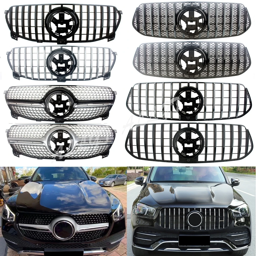 

Front Racing Billet Bumper Mesh Grill Bar Vent Upper Cover For Mercedes-Benz W167 GLE-Class 2020 2021 Deluxe General