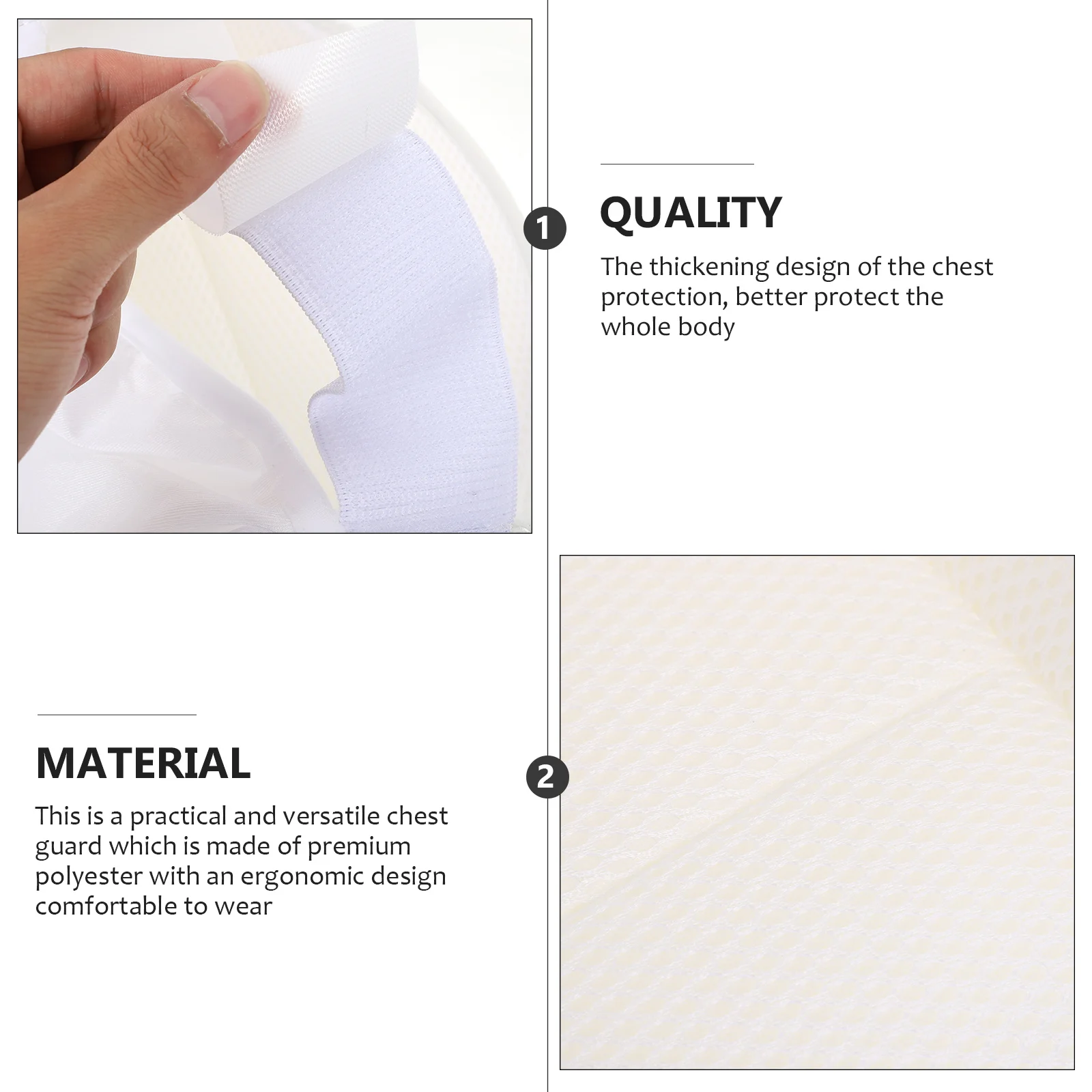 1개 가슴 보호대 두꺼운 양면 충격 방지 복싱 태권도 훈련 보호용 가라테