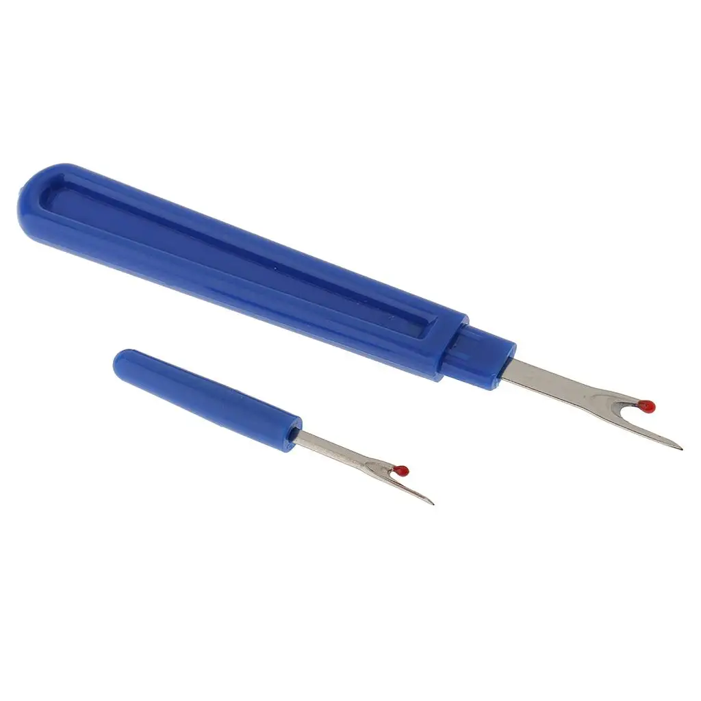 2 Pieces Blue Seam Ripper with Plastic Handle Sewing Stitch Thread Unpicker Sewing Tools