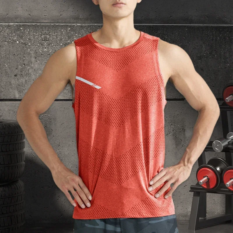 Men\'s Summer Quick-drying Fitness Clothing Summer Cool Beach Travel Undershirt Fashion Gym Running Tank Tennis Jerseys Sports