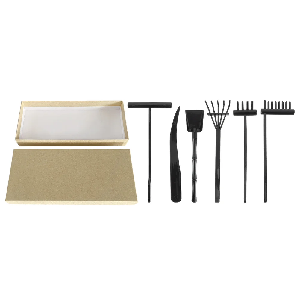 Zen Sand Rake Set Garden Accessories Drawing Tool Tools Small for Desk Plastic Rakes Kit Decors