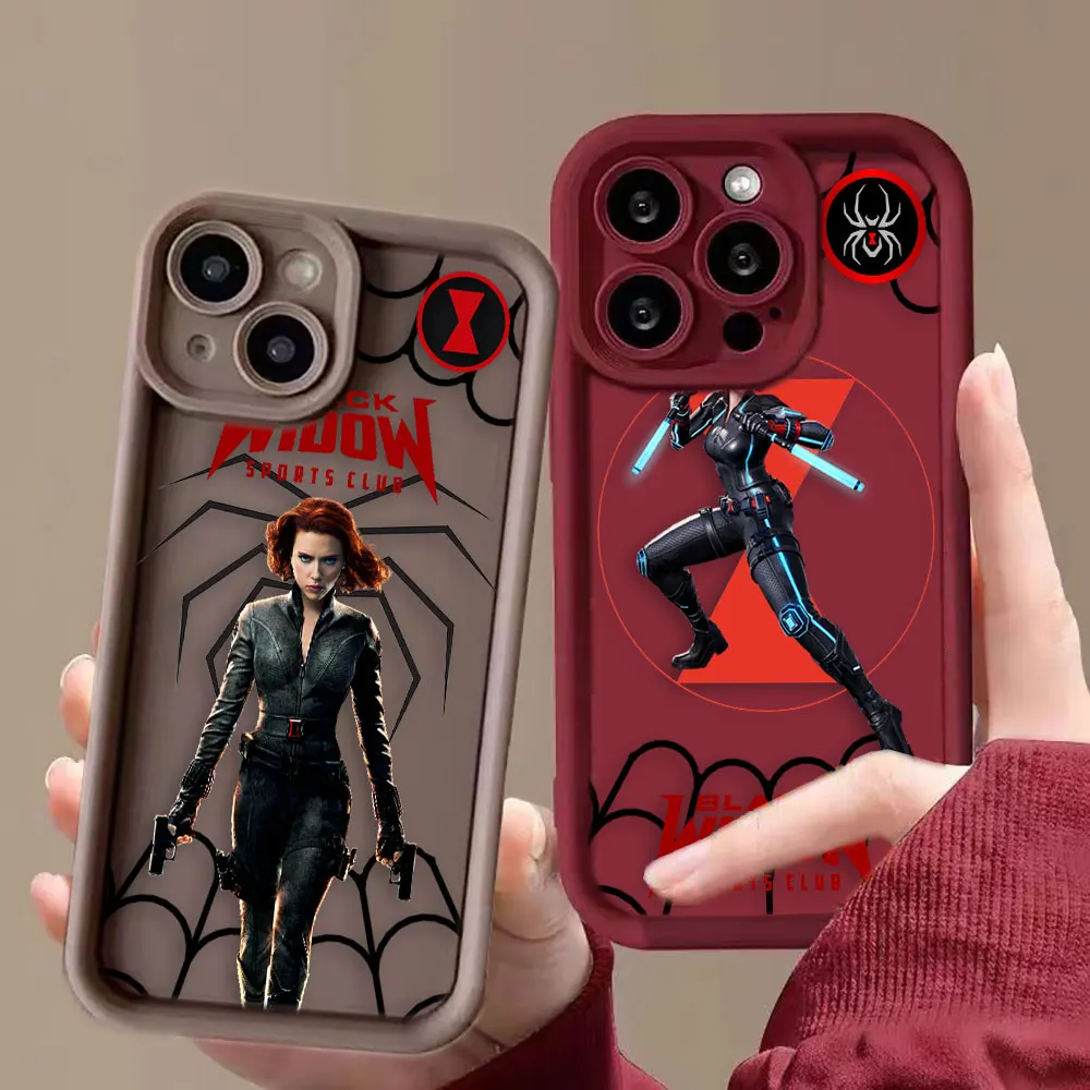 Marvel Girl Black Widow Case For OPPO A31 A38 A52 A53 A53S A54 A55 A57 A58 A72 A74 A76 A78 A92 A93 A94 A96 A98 A17 2020 5G Case