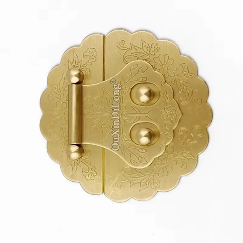 

Retro 4PCS Antique Brass Box Buckle Jewelry Chest Box Suitcase Buckle Clip Clasp Gift Wooden Boxes Lock Buckle