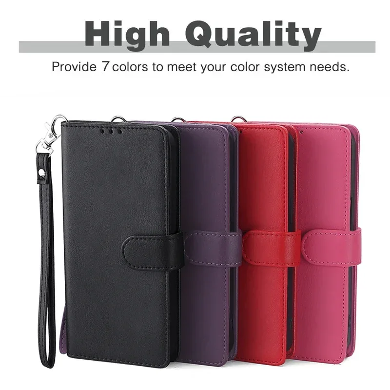Leather Wallet Case For Motorola MOTO G04 G5 G6 G7 G8 G9 G10 G13 G14 G20 G22 G23 G24 4G Power Lite Play Plus 4G Flip Cover Bags