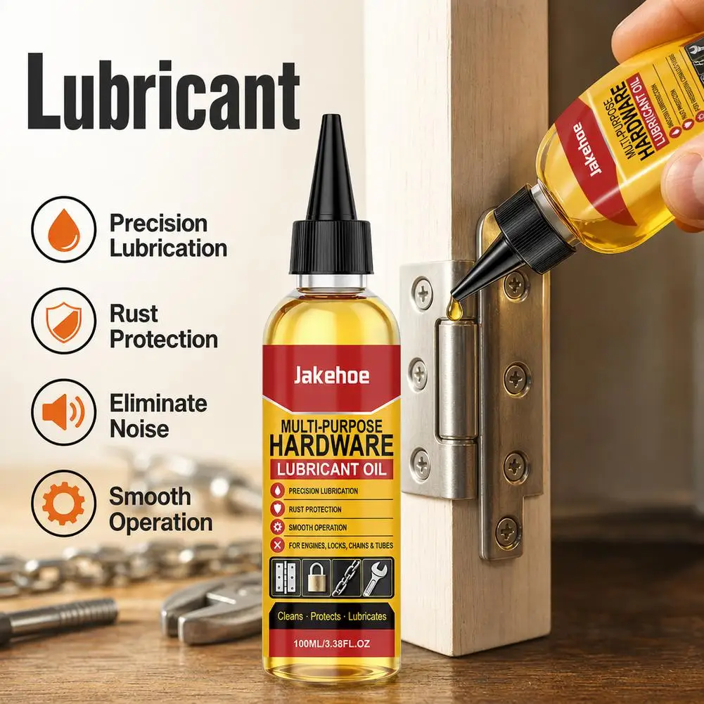 100ml Multi Purpose Hardware Lubricant Oil Anti Rust Protection Penetrating Oil For Door Hinge Lock Engine Chain Squeak Noise