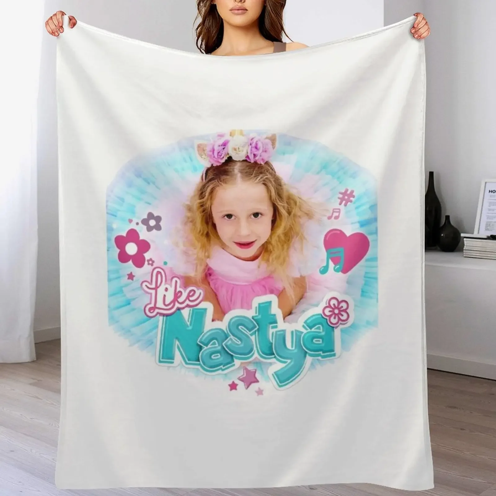 Nastya shows the safety rules in the pool Throw Blanket Heavy For Baby Plaid Decorative Sofa Blankets