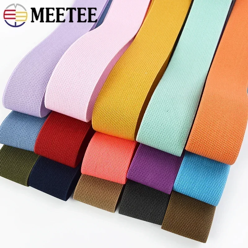 2-10 Metri 38mm Fascia Elastica Colorata Nastro di Gomma di Nylon Per Pantaloni Stretch Tessitura Biancheria Intima Bias Vincolante Accessorio Per Cucire FAI DA TE