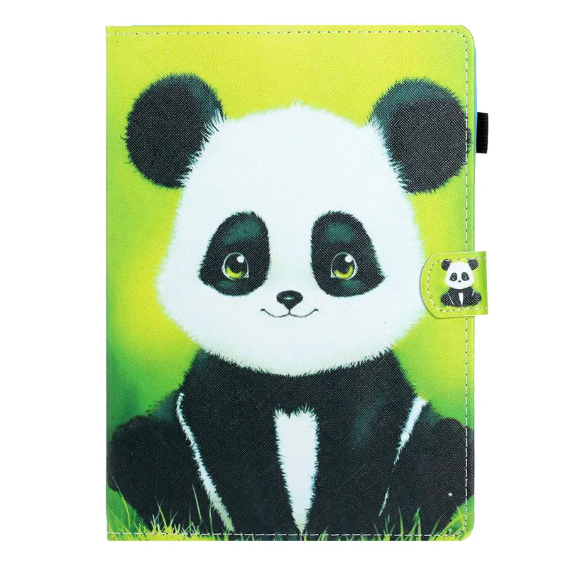 For iPad 7th Generation Case Cute Panda Owl Cat Painted Leather Wallet Stand Tablet Coque For iPad 10.2 Case 2019 Funda + Pen